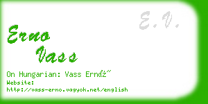 erno vass business card